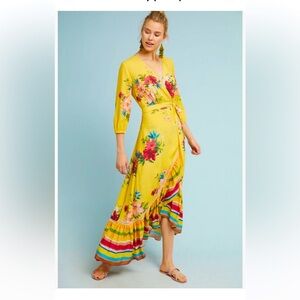 Anthropologie Farm Rio Marketplace Maxi Dress RARE